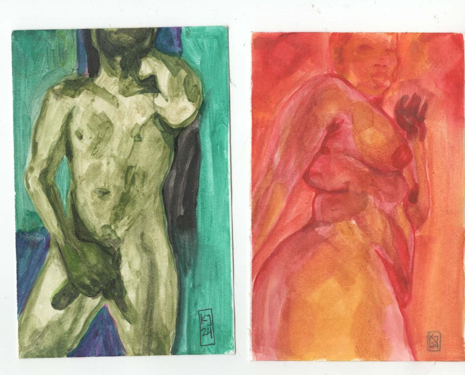 Figure Studies Watercolor, 2024